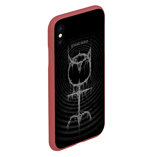 Чехол iPhone XS Max матовый Ghostemane / 3D-Красный – фото 2