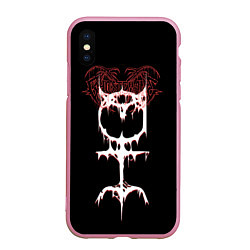 Чехол iPhone XS Max матовый Ghostemane sign, цвет: 3D-розовый