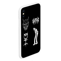 Чехол iPhone XS Max матовый Ghostemane: Mercury Sign, цвет: 3D-белый — фото 2