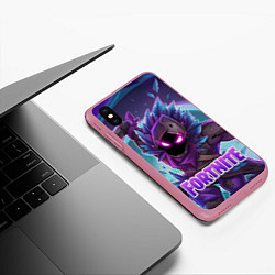 Чехол iPhone XS Max матовый Fortnite, цвет: 3D-малиновый — фото 2