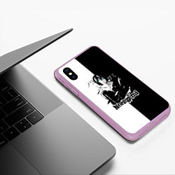 Чехол iPhone XS Max матовый Бездомный Бог, цвет: 3D-сиреневый — фото 2