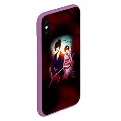 Чехол iPhone XS Max матовый Бездомный Бог, цвет: 3D-фиолетовый — фото 2