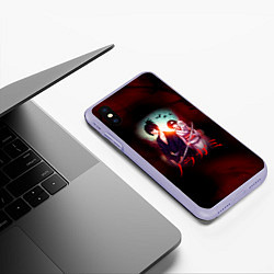 Чехол iPhone XS Max матовый Бездомный Бог, цвет: 3D-светло-сиреневый — фото 2