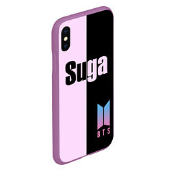 Чехол iPhone XS Max матовый BTS Suga, цвет: 3D-фиолетовый — фото 2