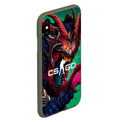 Чехол iPhone XS Max матовый CS GO hyper beast skin, цвет: 3D-темно-зеленый — фото 2