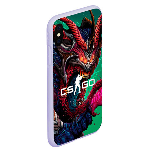 Чехол iPhone XS Max матовый CS GO hyper beast skin / 3D-Светло-сиреневый – фото 2