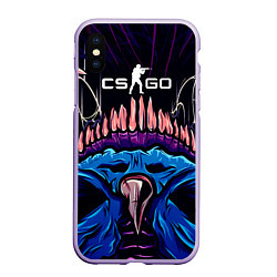 Чехол iPhone XS Max матовый CS:GO Hyper Beast Skin, цвет: 3D-светло-сиреневый