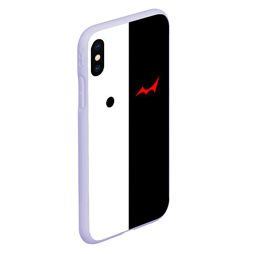 Чехол iPhone XS Max матовый MONOKUMA Eyes / 3D-Светло-сиреневый – фото 2