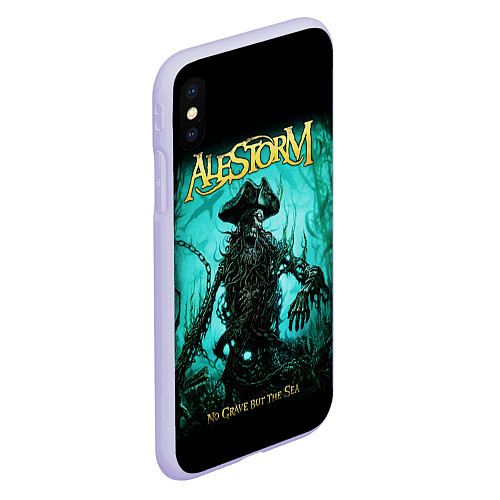 Чехол iPhone XS Max матовый Alestorm: Death Pirate / 3D-Светло-сиреневый – фото 2