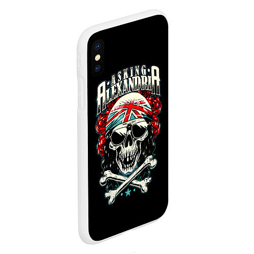 Чехол iPhone XS Max матовый Asking Alexandria: Alone In A Room / 3D-Белый – фото 2