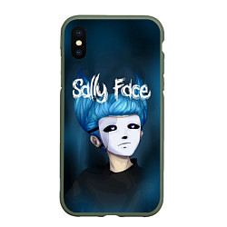 Чехол iPhone XS Max матовый Sally Face, цвет: 3D-темно-зеленый