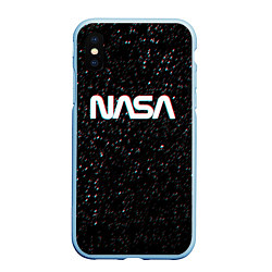 Чехол iPhone XS Max матовый NASA: Space Glitch
