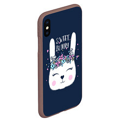 Чехол iPhone XS Max матовый Sweet Bunny, цвет: 3D-коричневый — фото 2