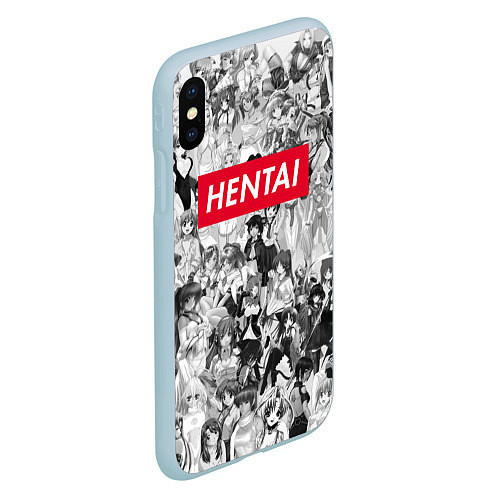 Чехол iPhone XS Max матовый HENTAI / 3D-Голубой – фото 2