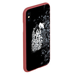 Чехол iPhone XS Max матовый JoJo, цвет: 3D-красный — фото 2