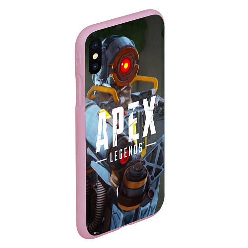 Чехол iPhone XS Max матовый Apex Legends: Robot / 3D-Розовый – фото 2