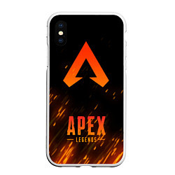 Чехол iPhone XS Max матовый Apex Legends: Orange Flame
