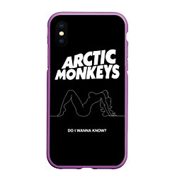 Чехол iPhone XS Max матовый Arctic Monkeys: Do i wanna know?, цвет: 3D-фиолетовый