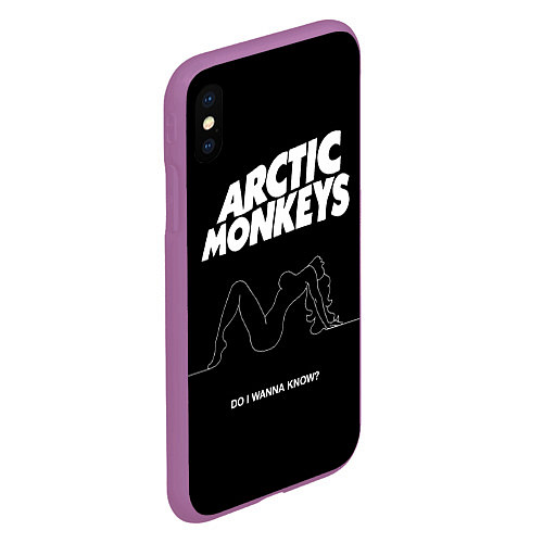 Чехол iPhone XS Max матовый Arctic Monkeys: Do i wanna know? / 3D-Фиолетовый – фото 2