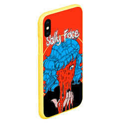 Чехол iPhone XS Max матовый Sally Face: Bloody Horror, цвет: 3D-желтый — фото 2