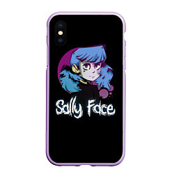 Чехол iPhone XS Max матовый Sally Face: Dead Smile, цвет: 3D-сиреневый