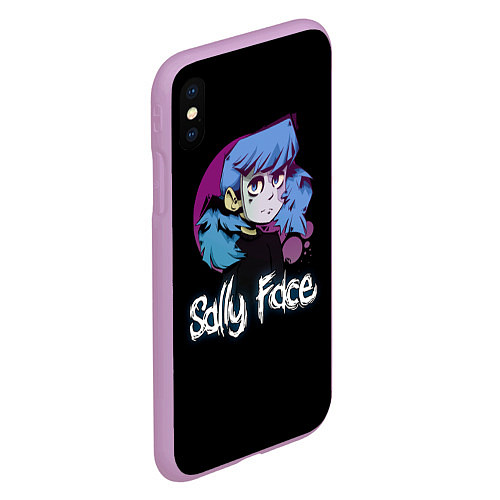 Чехол iPhone XS Max матовый Sally Face: Dead Smile / 3D-Сиреневый – фото 2