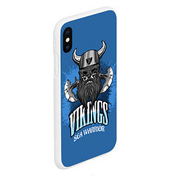 Чехол iPhone XS Max матовый Viking: Sea Warrior, цвет: 3D-белый — фото 2