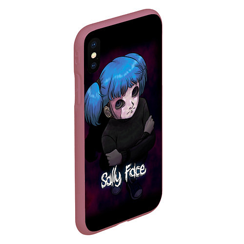Чехол iPhone XS Max матовый Sally Face: Lonely / 3D-Малиновый – фото 2