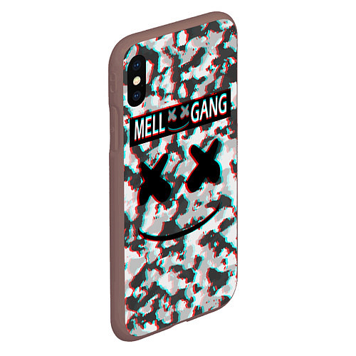 Чехол iPhone XS Max матовый Mell x Gang / 3D-Коричневый – фото 2