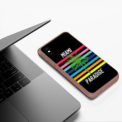 Чехол iPhone XS Max матовый Miami Paradise, цвет: 3D-коричневый — фото 2