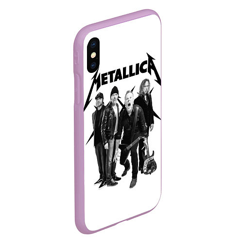 Чехол iPhone XS Max матовый Metallica / 3D-Сиреневый – фото 2