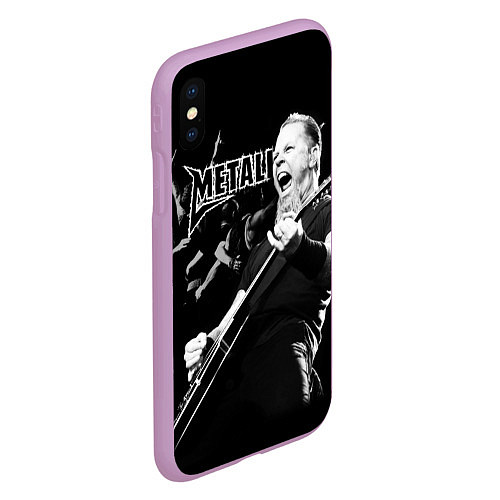 Чехол iPhone XS Max матовый Metallica / 3D-Сиреневый – фото 2