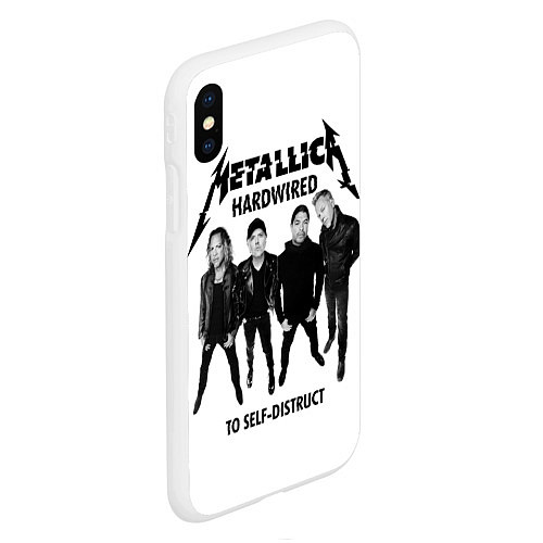 Чехол iPhone XS Max матовый Metallica: Hardwired / 3D-Белый – фото 2