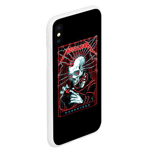 Чехол iPhone XS Max матовый Metallica: Death Storm / 3D-Белый – фото 2