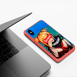 Чехол iPhone XS Max матовый Моя геройская академия, цвет: 3D-красный — фото 2