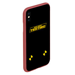 Чехол iPhone XS Max матовый ASAP Rocky Testing, цвет: 3D-красный — фото 2