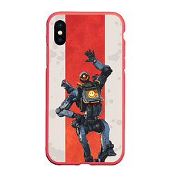 Чехол iPhone XS Max матовый Apex Legends: Pathfinder, цвет: 3D-красный