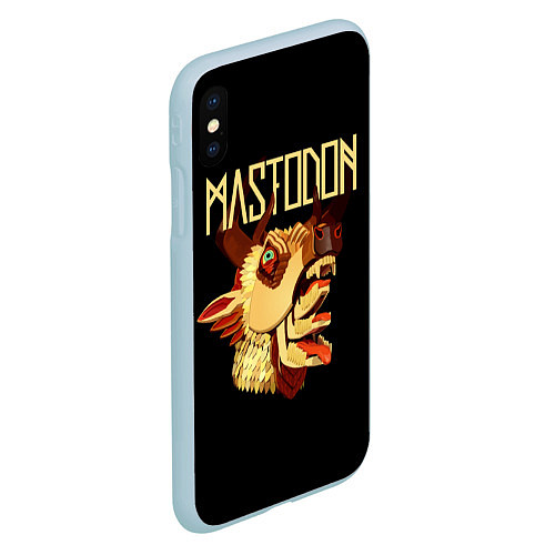 Чехол iPhone XS Max матовый Mastodon: Leviathan / 3D-Голубой – фото 2