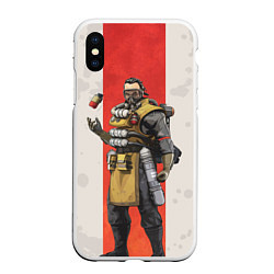 Чехол iPhone XS Max матовый Apex Legends: Caustic, цвет: 3D-белый