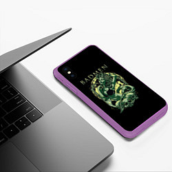 Чехол iPhone XS Max матовый Badmen, цвет: 3D-фиолетовый — фото 2