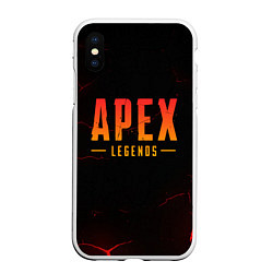 Чехол iPhone XS Max матовый Apex Legends: Dark Game, цвет: 3D-белый