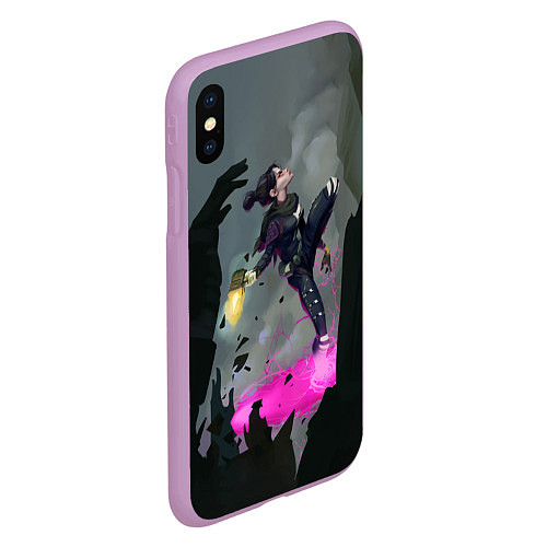 Чехол iPhone XS Max матовый Apex Legends: Wraith / 3D-Сиреневый – фото 2