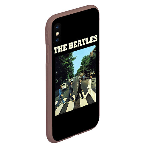 Чехол iPhone XS Max матовый The Beatles: Abbey Road / 3D-Коричневый – фото 2