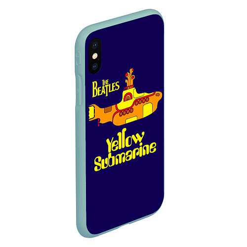 Чехол iPhone XS Max матовый The Beatles: Yellow Submarine / 3D-Мятный – фото 2