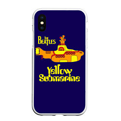 Чехол iPhone XS Max матовый The Beatles: Yellow Submarine, цвет: 3D-белый