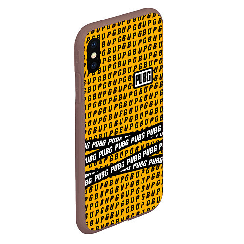 Чехол iPhone XS Max матовый PUBG Life: Yellow Style / 3D-Коричневый – фото 2