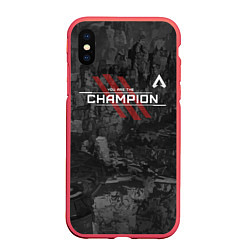 Чехол iPhone XS Max матовый You Are The Champion, цвет: 3D-красный
