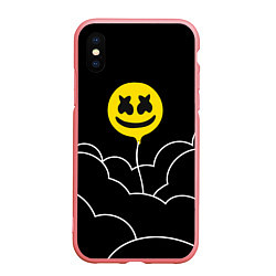 Чехол iPhone XS Max матовый Marshmello: Happier, цвет: 3D-баблгам