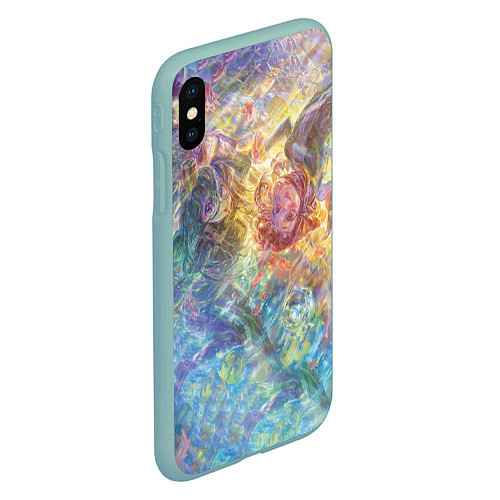 Чехол iPhone XS Max матовый My Hero Academia абстракция / 3D-Мятный – фото 2