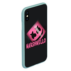 Чехол iPhone XS Max матовый Marshmello, цвет: 3D-мятный — фото 2